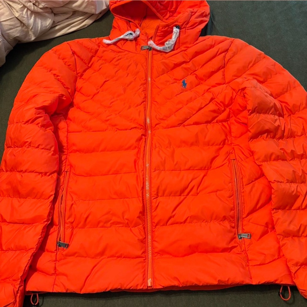 Ralph Lauren Vibrant Orange Quilted Jacket